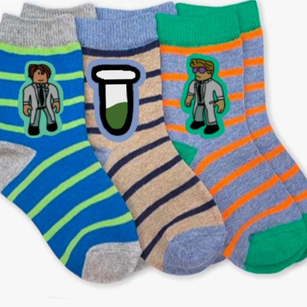 Roblox Kids Multicolor 3-Pack Socks